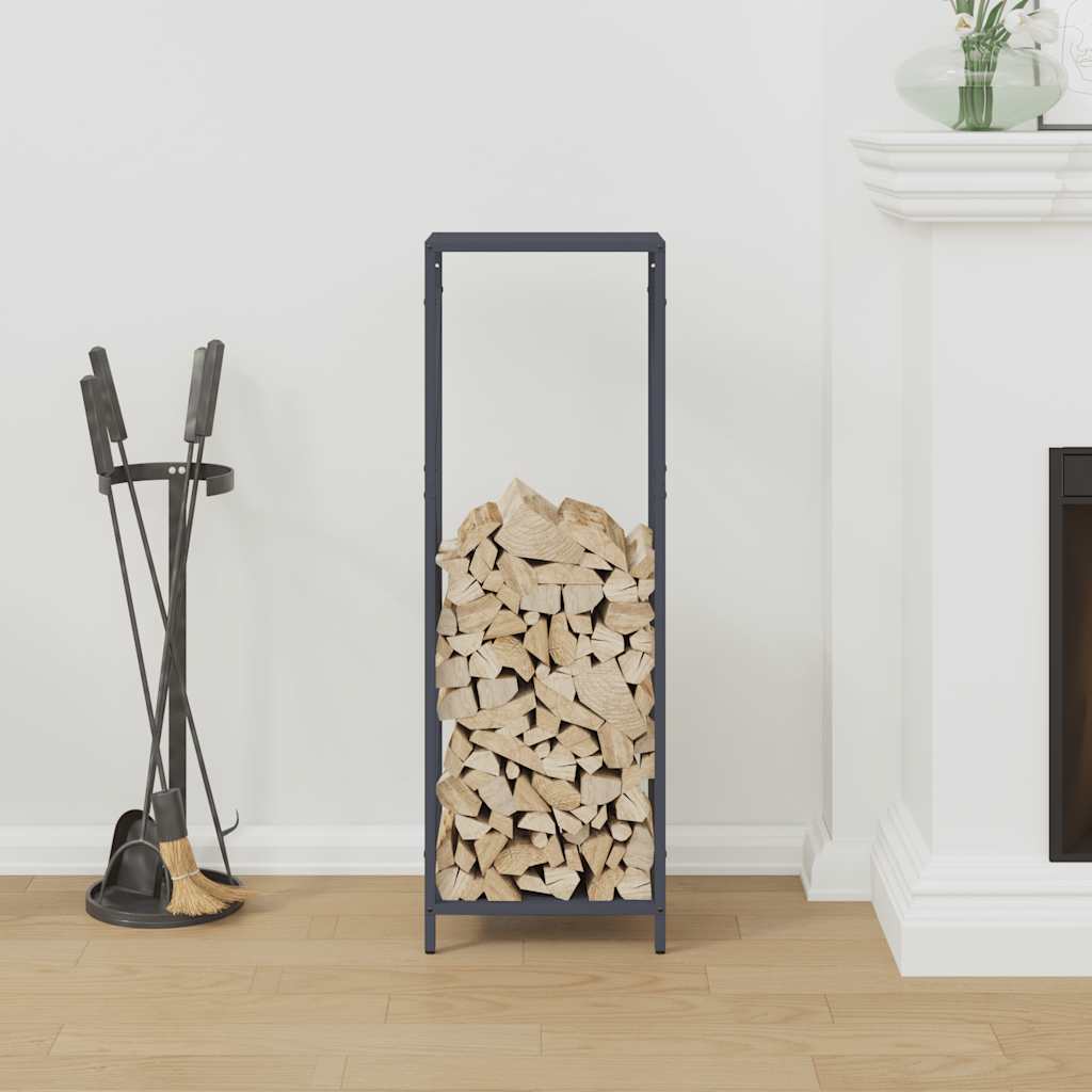 vidaXL Firewood Rack Anthracite 34x25x100 cm Cold-rolled steel