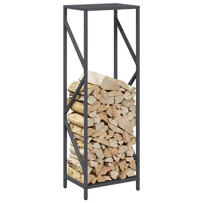 vidaXL Firewood Rack Anthracite 34x25x100 cm Cold-rolled steel