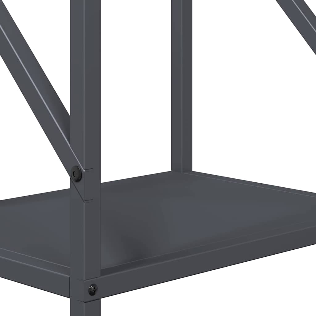 vidaXL Firewood Rack Anthracite 34x25x100 cm Cold-rolled steel
