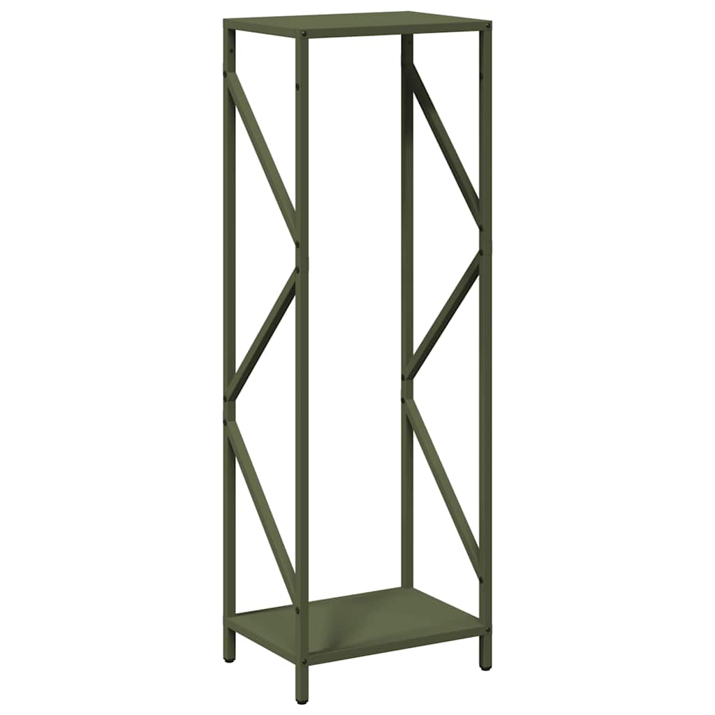 vidaXL Firewood Rack Olive Green 34x25x100 cm Cold-rolled steel