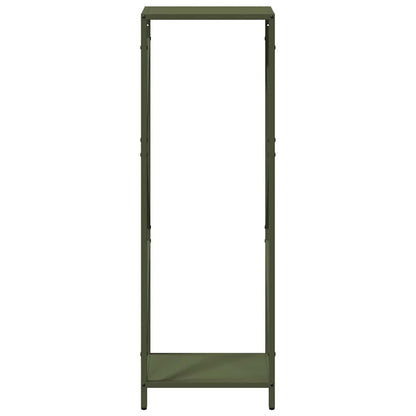 vidaXL Firewood Rack Olive Green 34x25x100 cm Cold-rolled steel