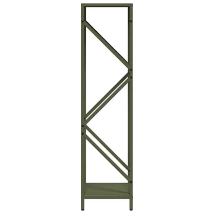 vidaXL Firewood Rack Olive Green 34x25x100 cm Cold-rolled steel