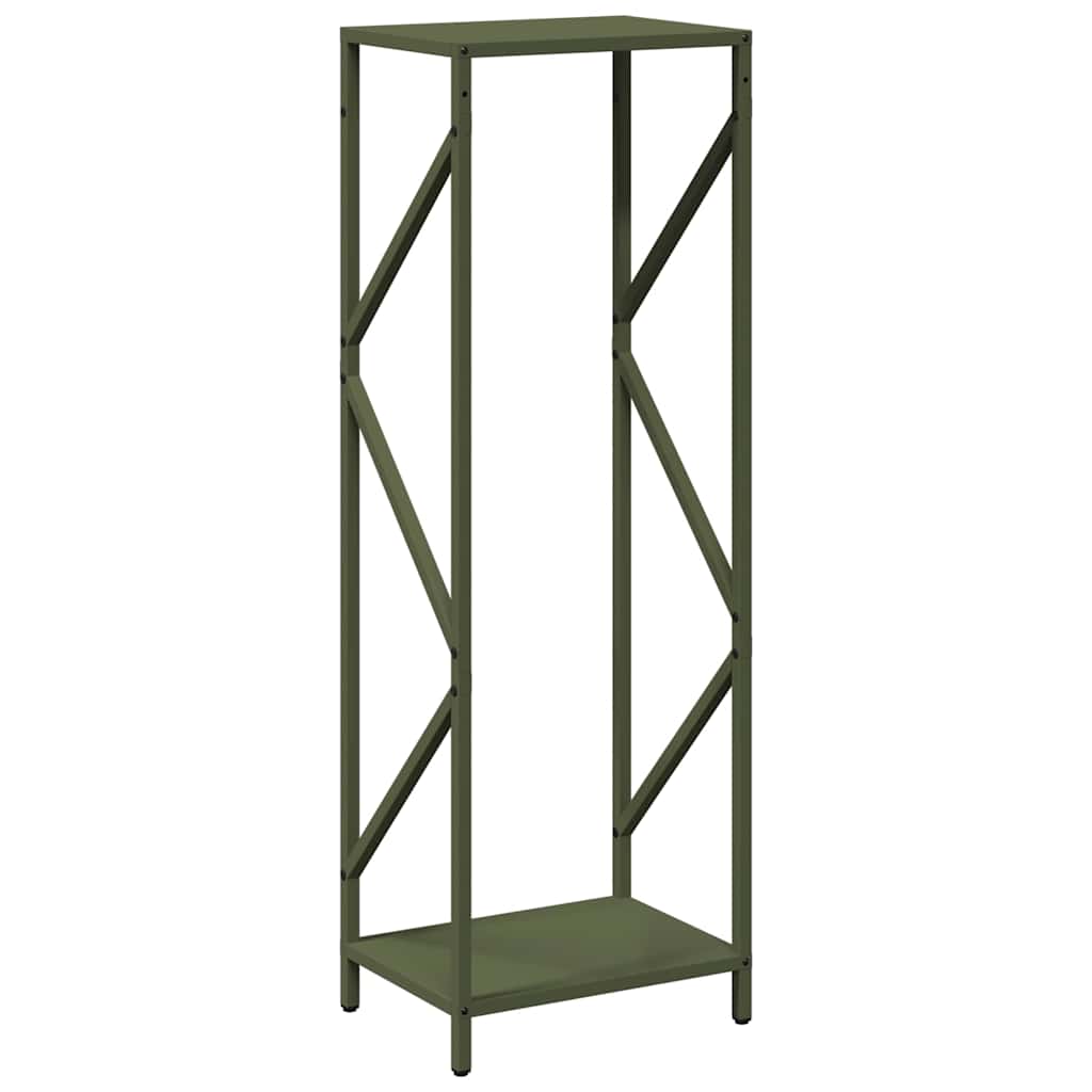 vidaXL Firewood Rack Olive Green 34x25x100 cm Cold-rolled steel