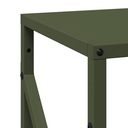 vidaXL Firewood Rack Olive Green 34x25x100 cm Cold-rolled steel