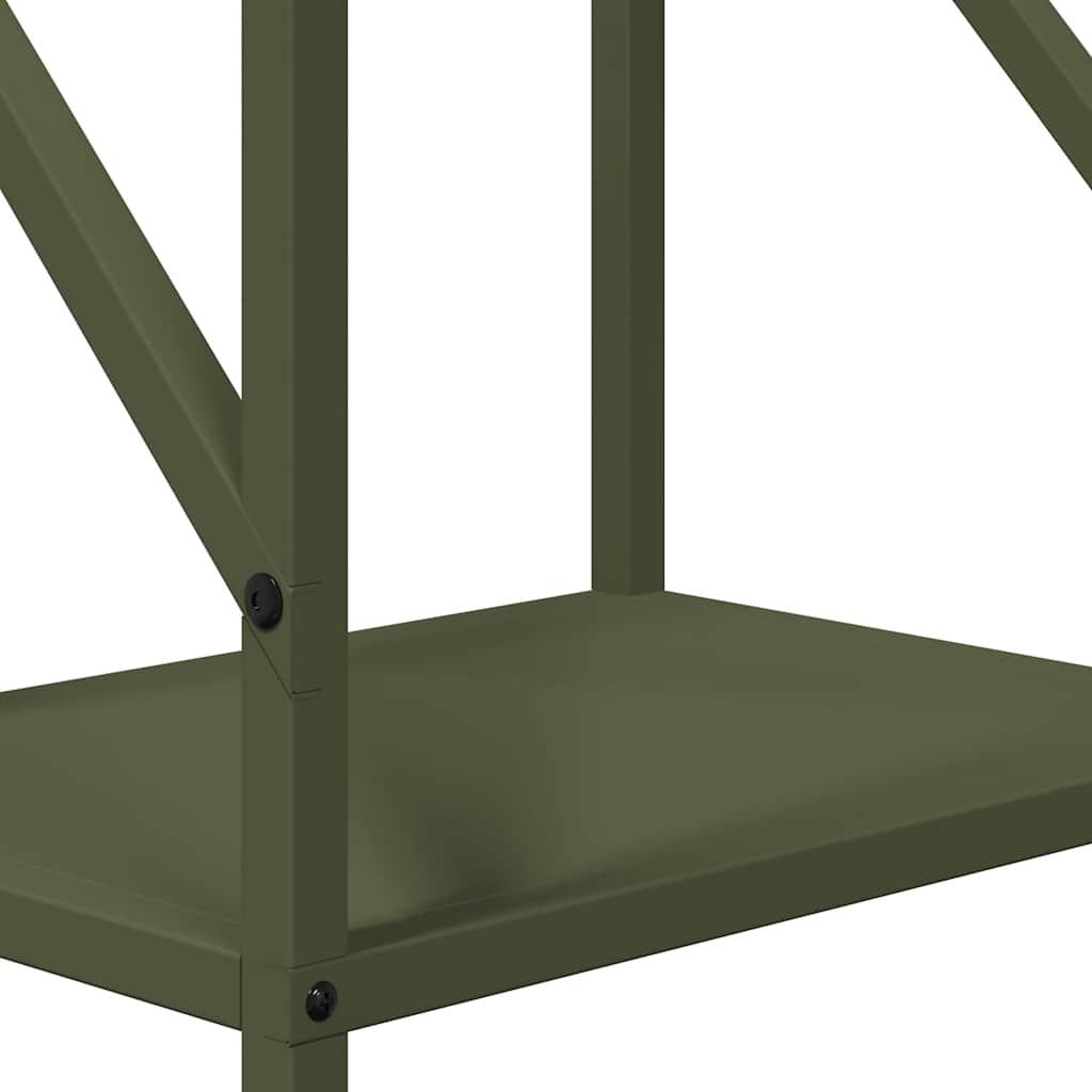 vidaXL Firewood Rack Olive Green 34x25x100 cm Cold-rolled steel