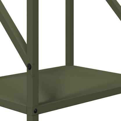 vidaXL Firewood Rack Olive Green 34x25x100 cm Cold-rolled steel