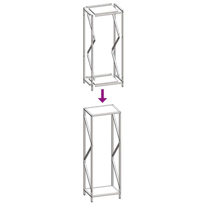 vidaXL Firewood Rack Olive Green 34x25x100 cm Cold-rolled steel