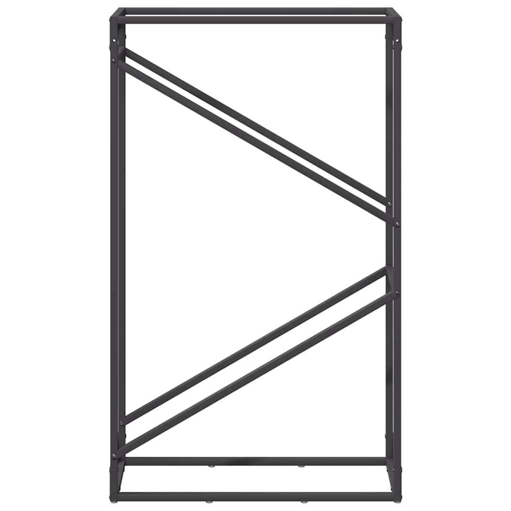 vidaXL Firewood Rack Black 60x25x100 cm Cold-rolled steel