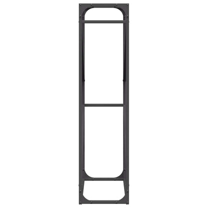 vidaXL Firewood Rack Black 60x25x100 cm Cold-rolled steel