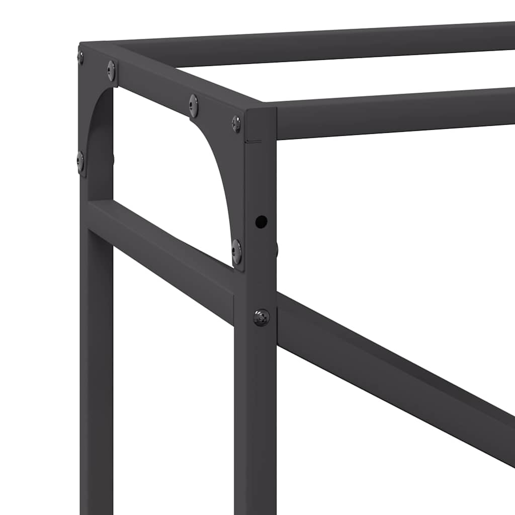 vidaXL Firewood Rack Black 60x25x100 cm Cold-rolled steel