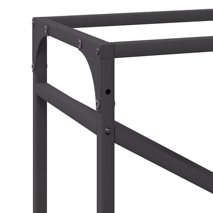 vidaXL Firewood Rack Black 60x25x100 cm Cold-rolled steel