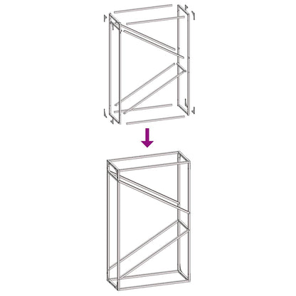 vidaXL Firewood Rack Black 60x25x100 cm Cold-rolled steel
