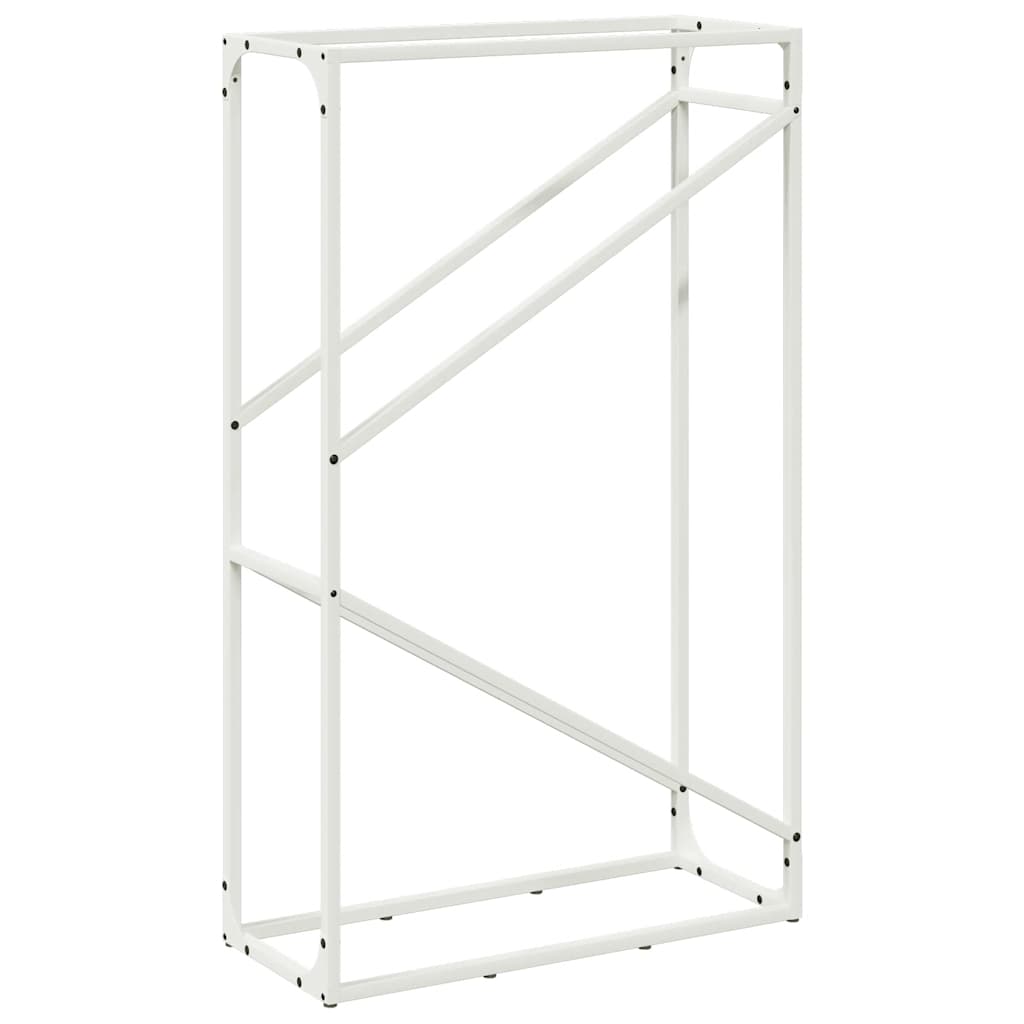 vidaXL Firewood Rack White 60x25x100 cm Cold-rolled steel