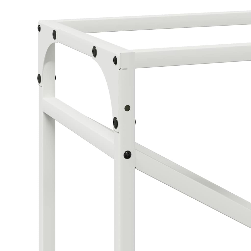 vidaXL Firewood Rack White 60x25x100 cm Cold-rolled steel