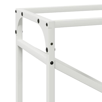 vidaXL Firewood Rack White 60x25x100 cm Cold-rolled steel
