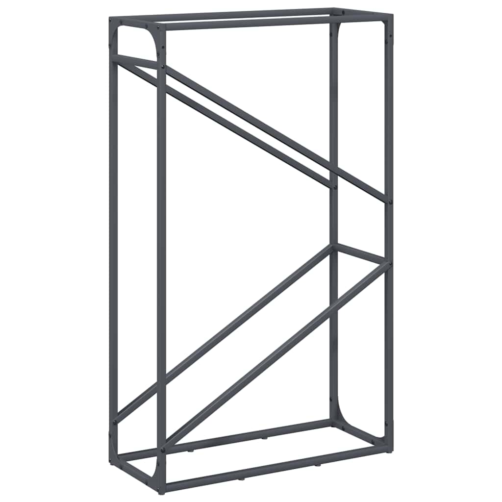 vidaXL Firewood Rack Anthracite 60x25x100 cm Cold-rolled steel
