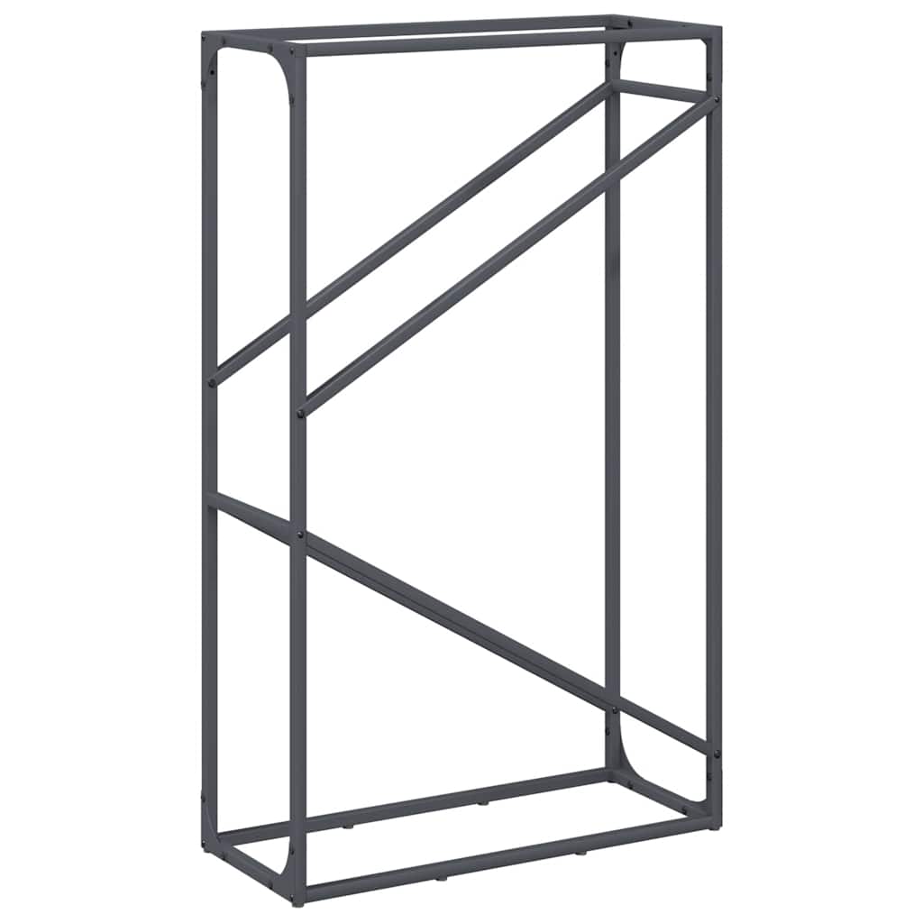 vidaXL Firewood Rack Anthracite 60x25x100 cm Cold-rolled steel