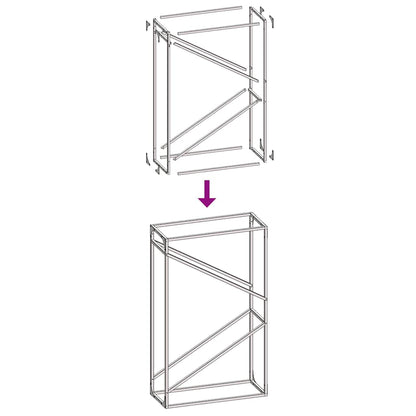 vidaXL Firewood Rack Anthracite 60x25x100 cm Cold-rolled steel