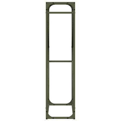 vidaXL Firewood Rack Olive Green 60x25x100 cm Cold-rolled steel