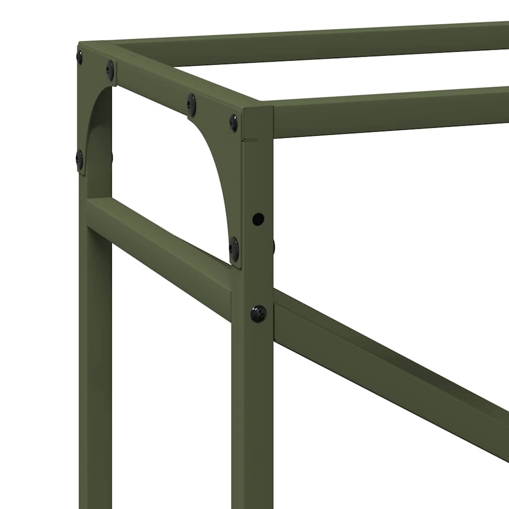 vidaXL Firewood Rack Olive Green 60x25x100 cm Cold-rolled steel