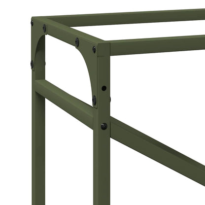 vidaXL Firewood Rack Olive Green 60x25x100 cm Cold-rolled steel