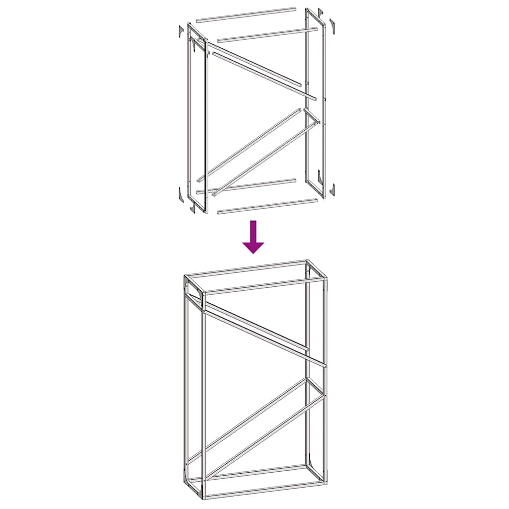 vidaXL Firewood Rack Olive Green 60x25x100 cm Cold-rolled steel