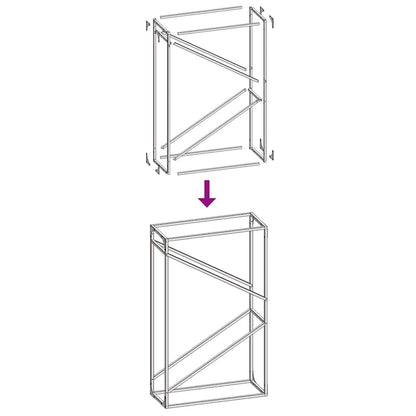 vidaXL Firewood Rack Olive Green 60x25x100 cm Cold-rolled steel