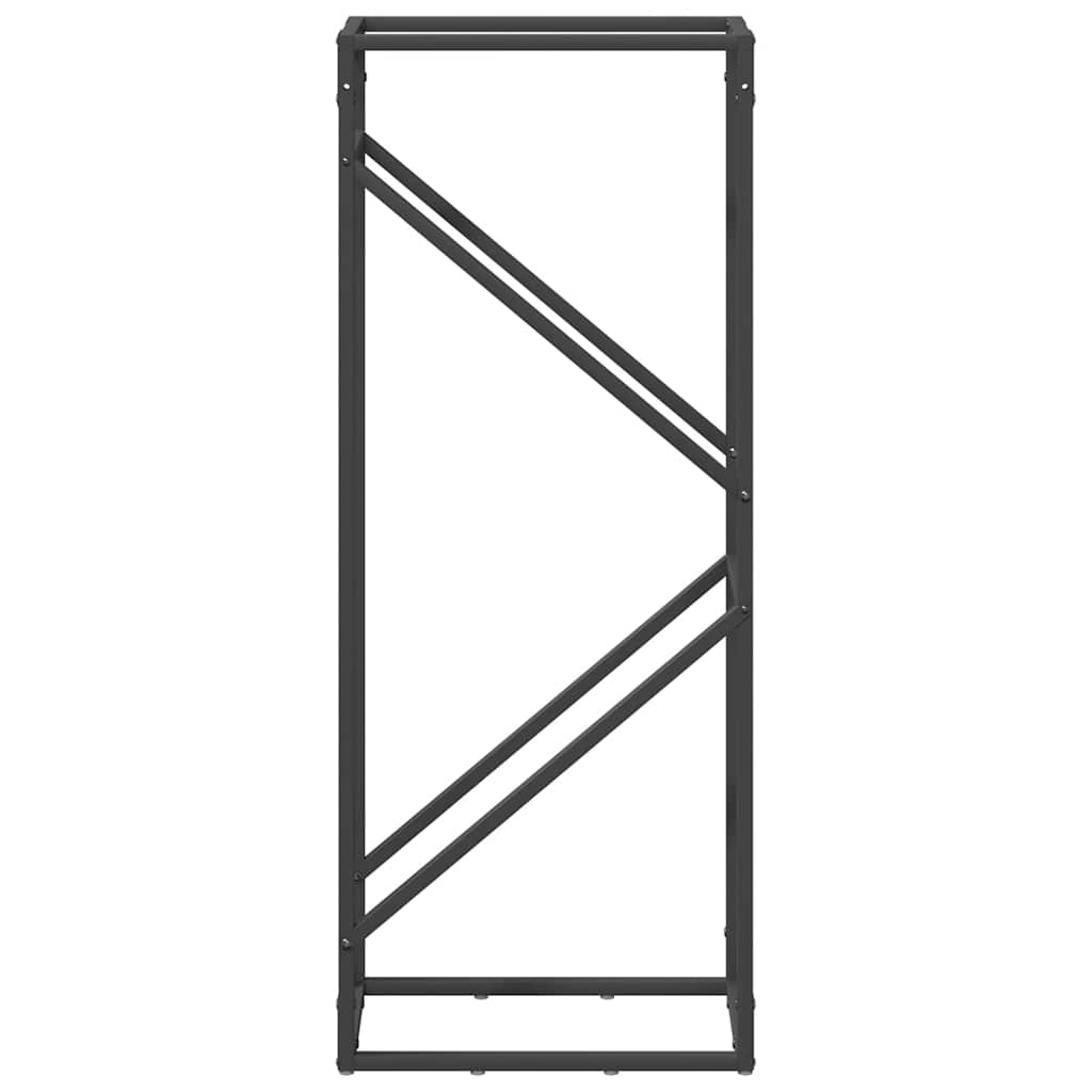 vidaXL Firewood Rack Black 40x25x100 cm Cold-rolled steel