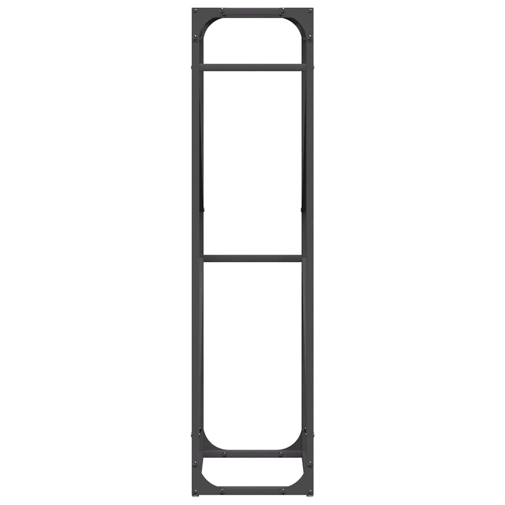 vidaXL Firewood Rack Black 40x25x100 cm Cold-rolled steel