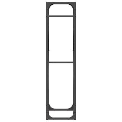 vidaXL Firewood Rack Black 40x25x100 cm Cold-rolled steel