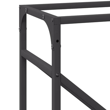 vidaXL Firewood Rack Black 40x25x100 cm Cold-rolled steel