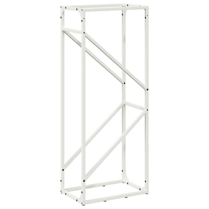 vidaXL Firewood Rack White 40x25x100 cm Cold-rolled steel