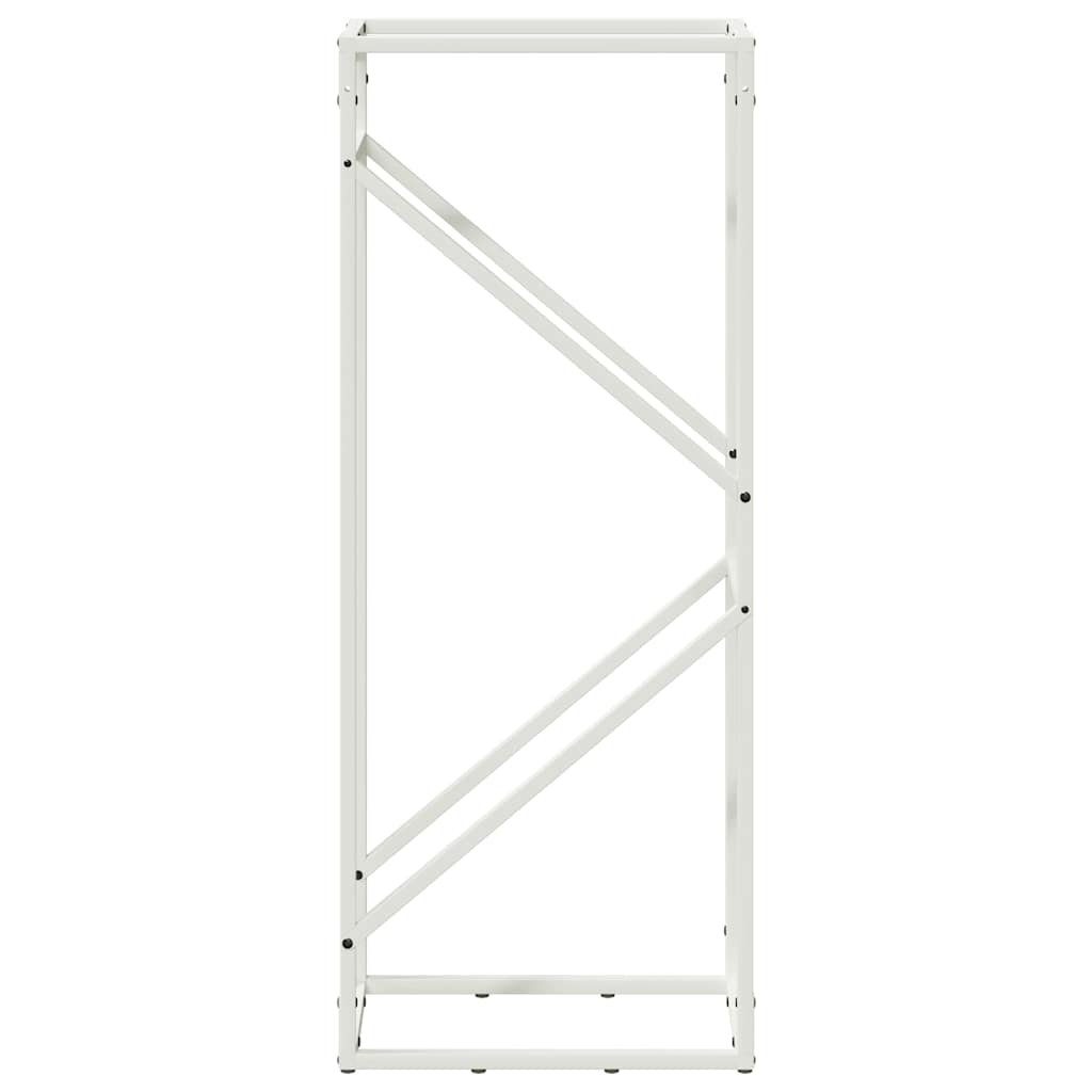 vidaXL Firewood Rack White 40x25x100 cm Cold-rolled steel