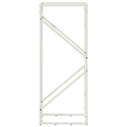 vidaXL Firewood Rack White 40x25x100 cm Cold-rolled steel