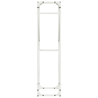 vidaXL Firewood Rack White 40x25x100 cm Cold-rolled steel
