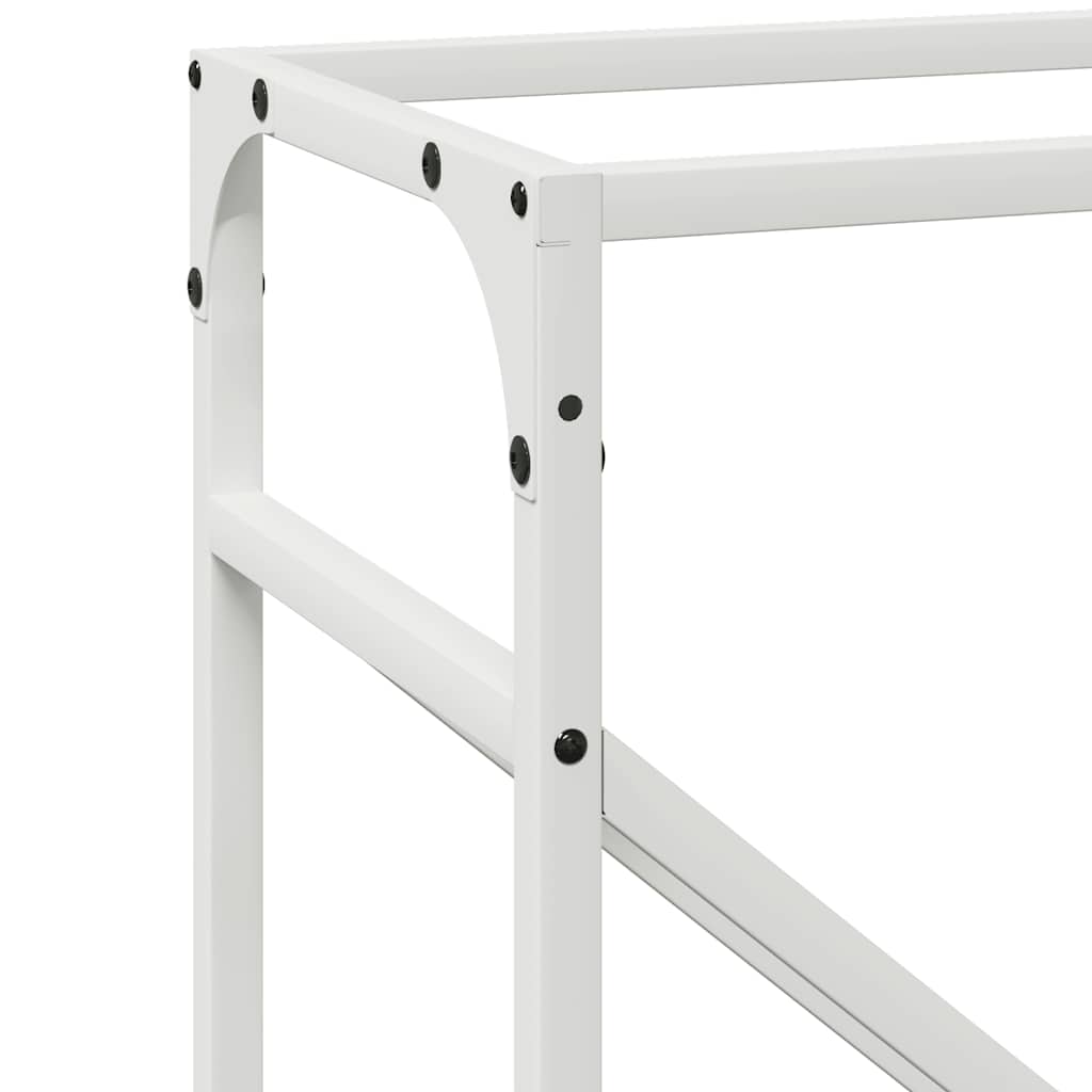 vidaXL Firewood Rack White 40x25x100 cm Cold-rolled steel