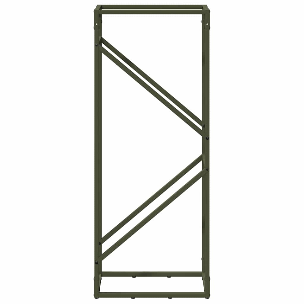 vidaXL Firewood Rack Olive Green 40x25x100 cm Cold-rolled steel