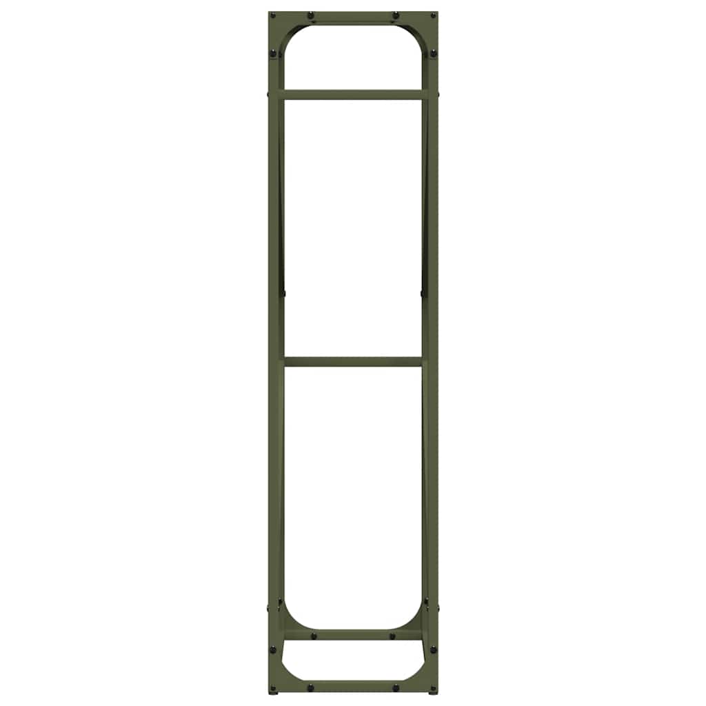 vidaXL Firewood Rack Olive Green 40x25x100 cm Cold-rolled steel