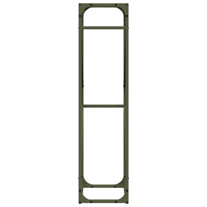 vidaXL Firewood Rack Olive Green 40x25x100 cm Cold-rolled steel