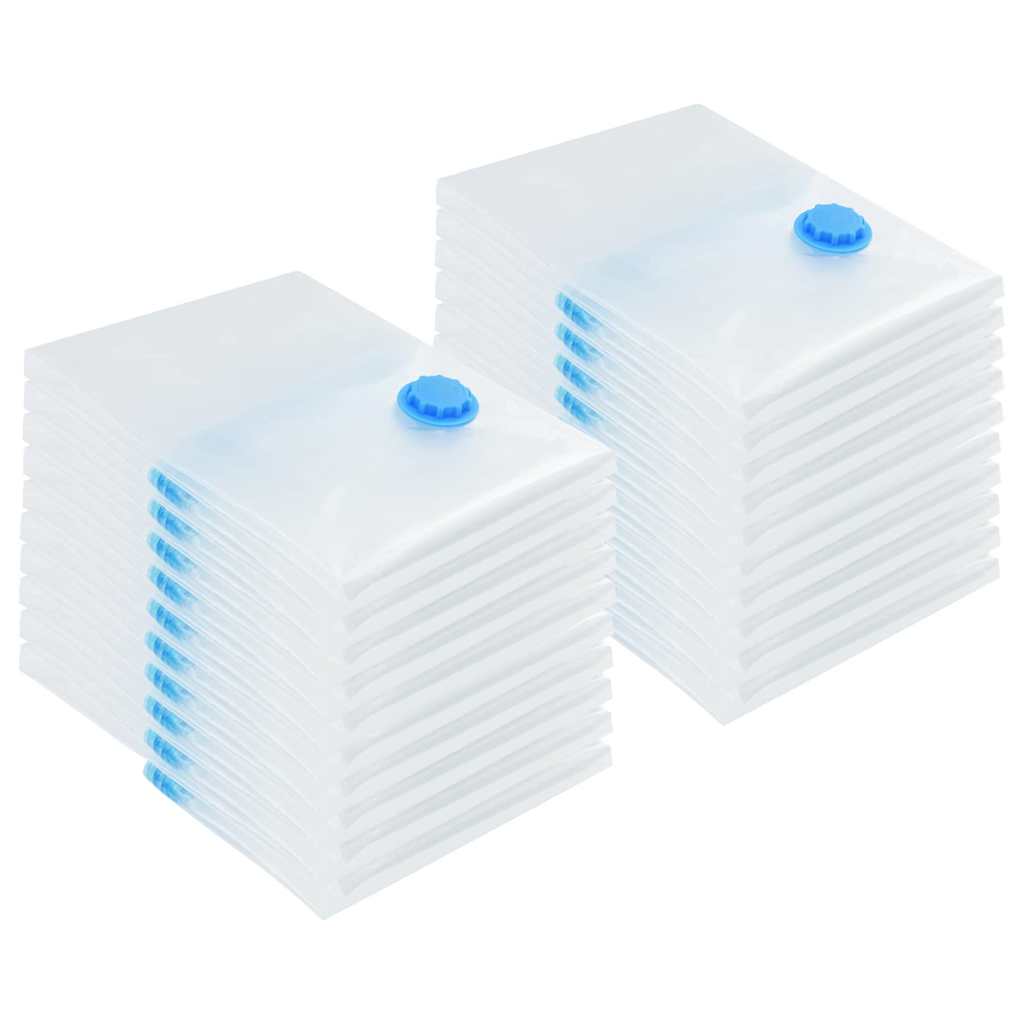 vidaXL Storage Bags 20 pcs Transparent and Blue 70 x 50 cm