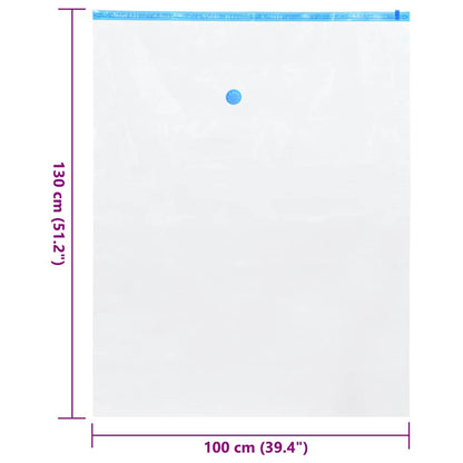 vidaXL Storage Bags 5 pcs Transparent and Blue 130 x 100 cm