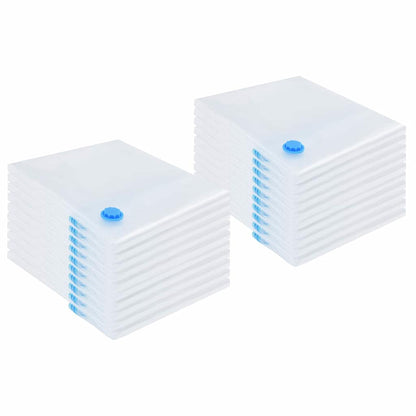 vidaXL Storage Bags 20 pcs Transparent and Blue 130 x 100 cm