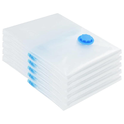 vidaXL Storage Bags Wall-mounted 5 pcs Transparent and Blue 60 x 40 cm