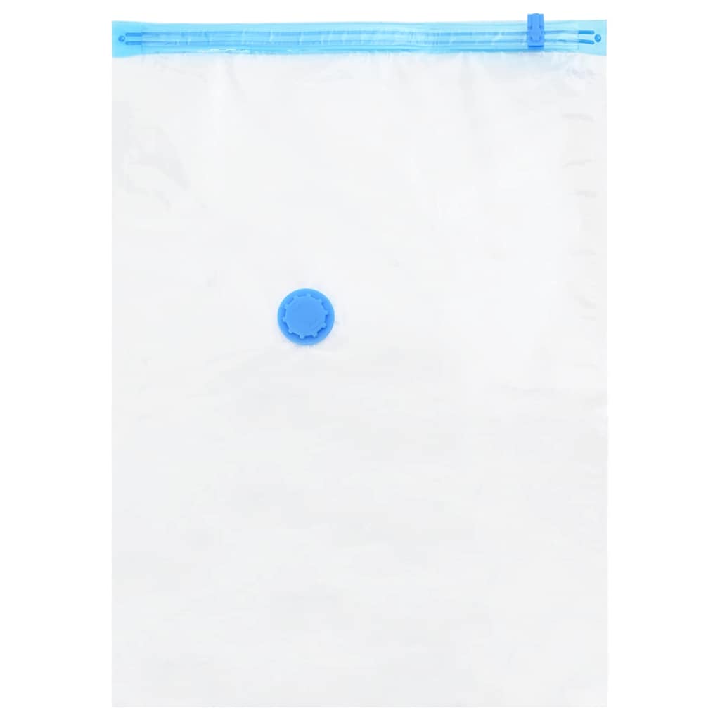 vidaXL Storage Bags Wall-mounted 5 pcs Transparent and Blue 60 x 40 cm