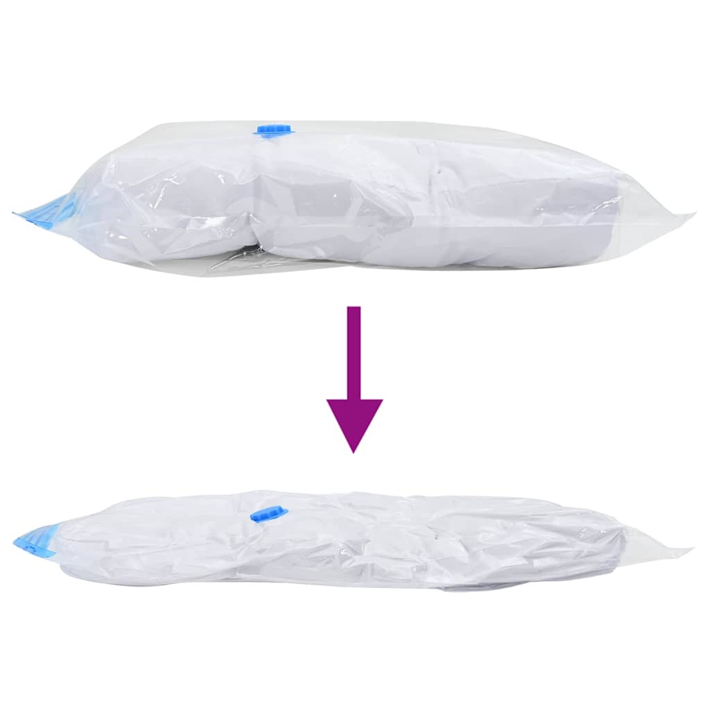 vidaXL Storage Bags Wall-mounted 5 pcs Transparent and Blue 60 x 40 cm