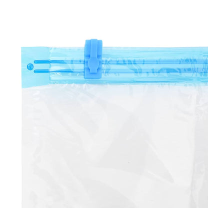 vidaXL Storage Bags Wall-mounted 5 pcs Transparent and Blue 80 x 60 cm
