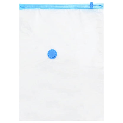 vidaXL Storage Bags Wall-mounted 5 pcs Transparent and Blue 80 x 60 cm