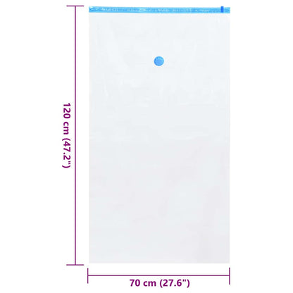 vidaXL Storage Bags 5 pcs Transparent and Blue 120 x 70 cm