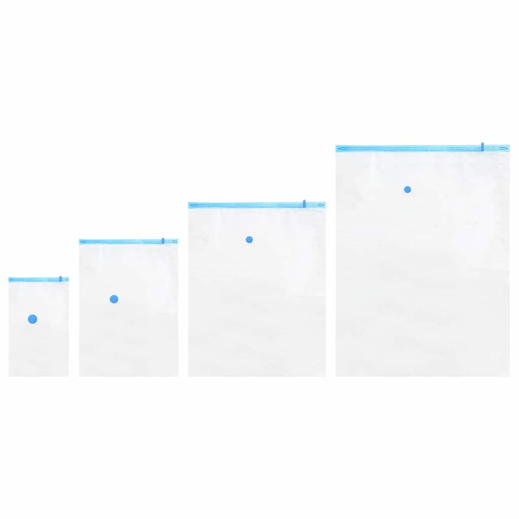 vidaXL Storage Bags 15 pcs Transparent and Blue 130 x 100 cm