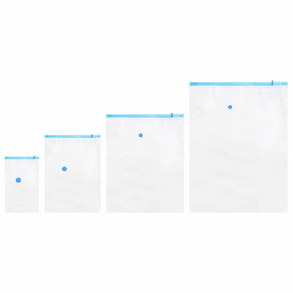 vidaXL Storage Bags 15 pcs Transparent and Blue 130 x 100 cm
